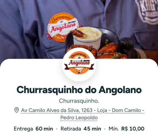 Vitrine do Churrasquinho do Angolano