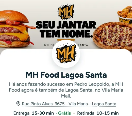 Vitrine da MH Food Lagoa Santa